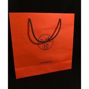 Hermes Paper Reusable Shopping Bag Orange 11.5" x 11.8" x 4"